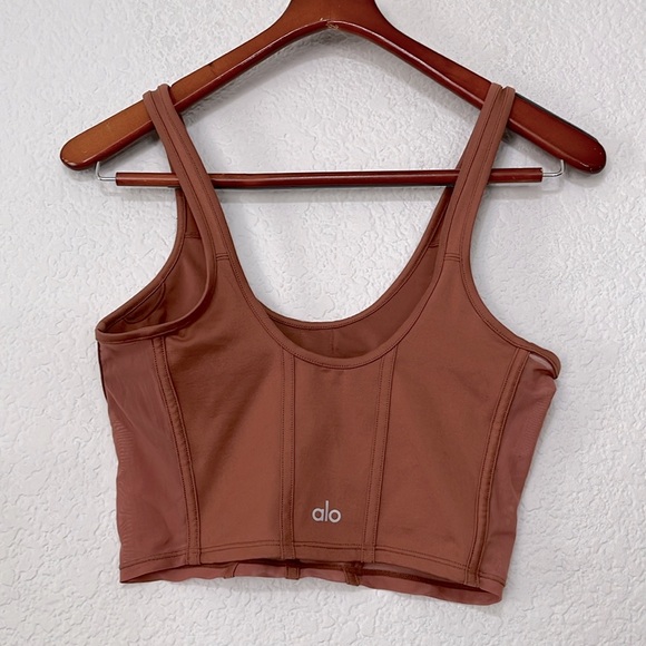 ALO Airbrush Mesh Corset Tank - Picture 6 of 9